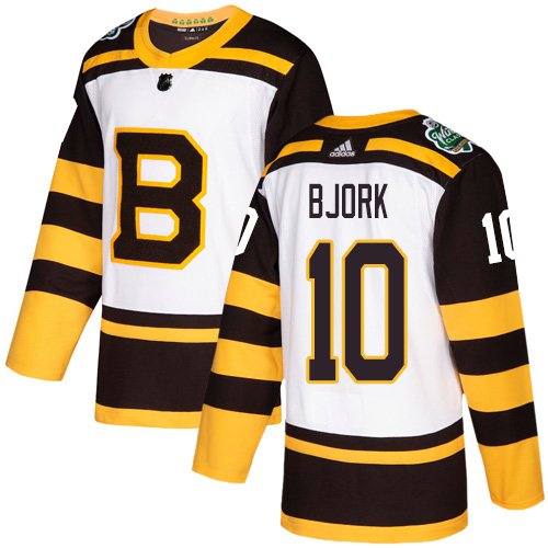Boston Bruins #10 Anders Bjork White Authentic Jersey