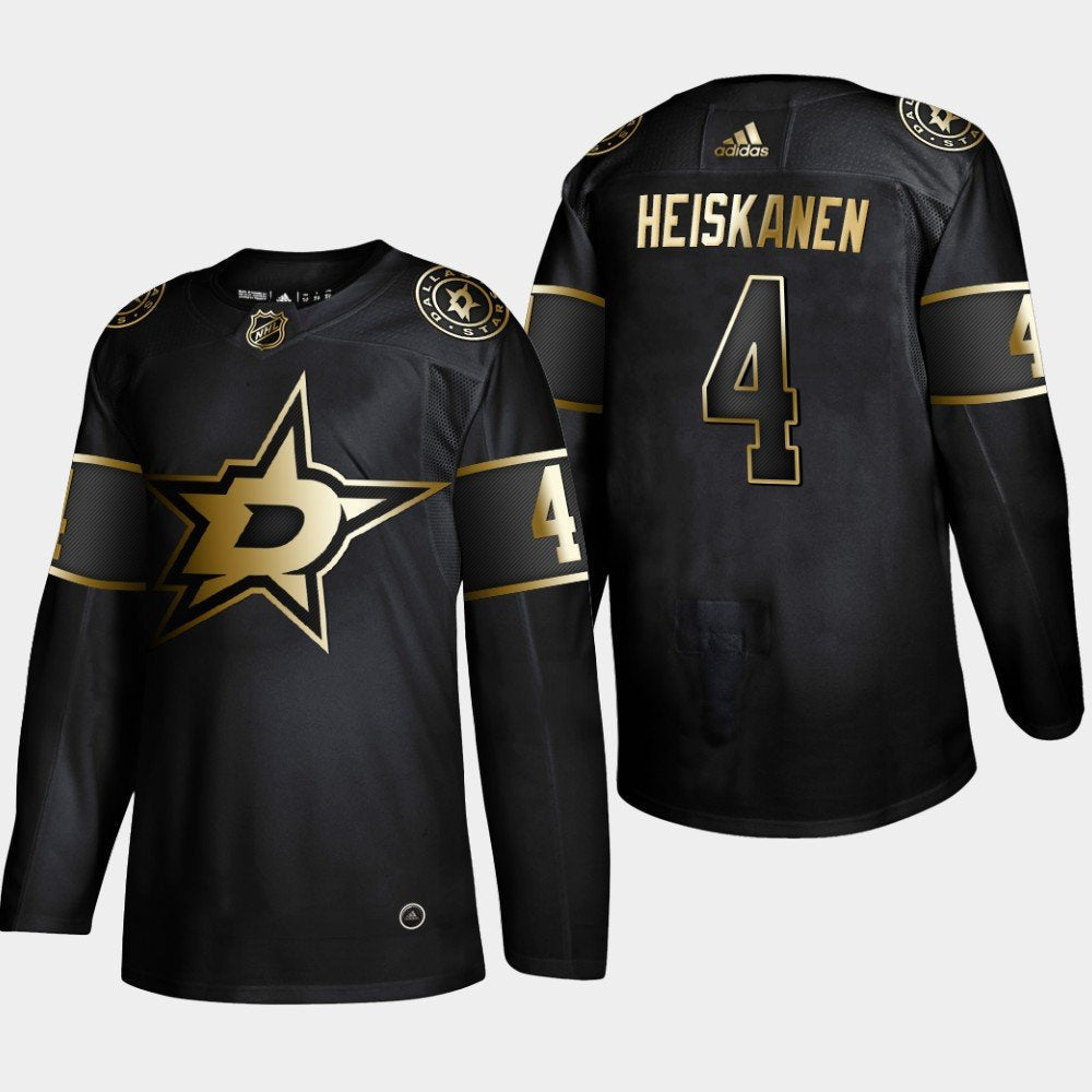 Dallas Stars #4 Miro Heiskanen Black Golden Edition Authentic Jersey