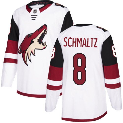 Arizona Coyotes #8 Nick Schmaltz Authentic White Away Jersey